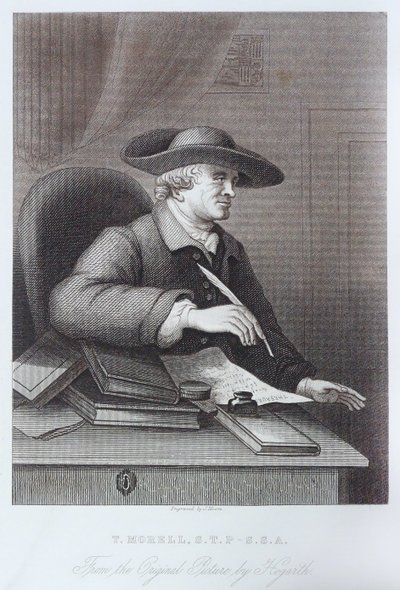 Gravure van T. Morell door William Hogarth door William Hogarth