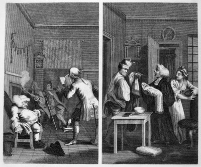 Frontispice van Tristram Shandy door William Hogarth