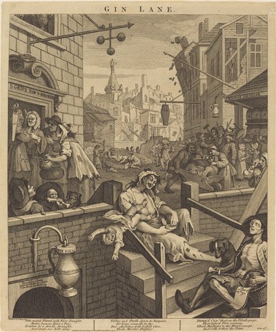 Gin Lane door William Hogarth