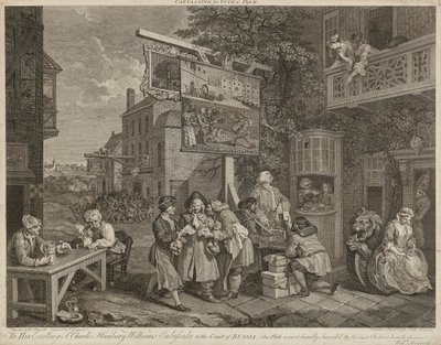 Humors van een verkiezing (set van vier) door William Hogarth