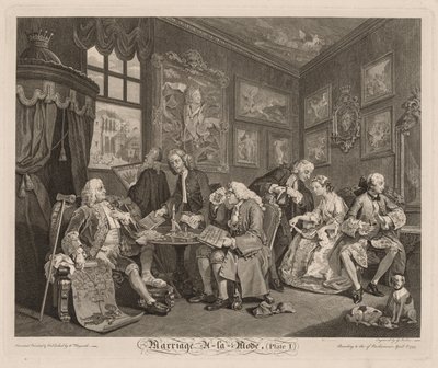 Huwelijk à la Mode: Het Contract door William Hogarth
