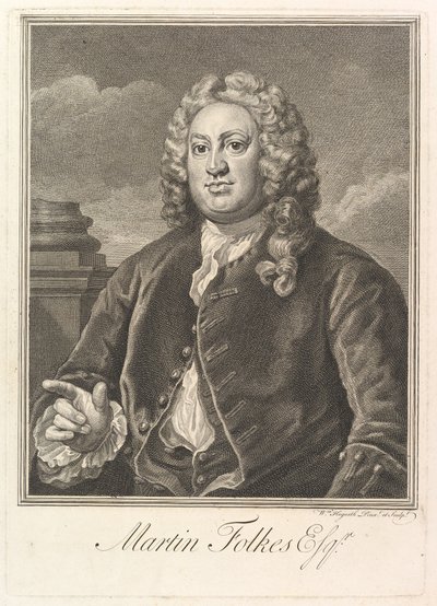 Martin Folkes door William Hogarth