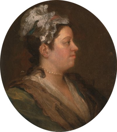 Mary Hogarth (1699-1741), c.1740 (pre-conversatie) door William Hogarth