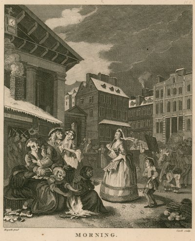Ochtend in Covent Garden, Londen door William Hogarth