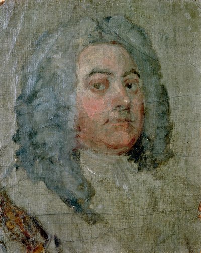 Portret van George Frederick Handel (1685-1759) door William Hogarth