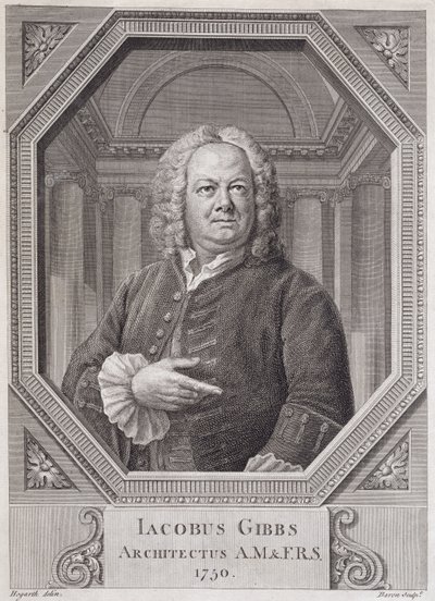 Portret van James Gibbs (1682-1754) uit 