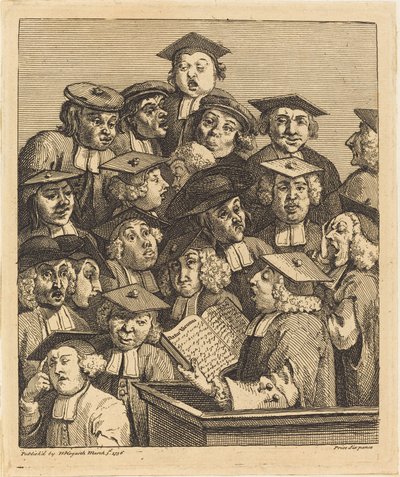 Geleerden bij een Lezing door William Hogarth