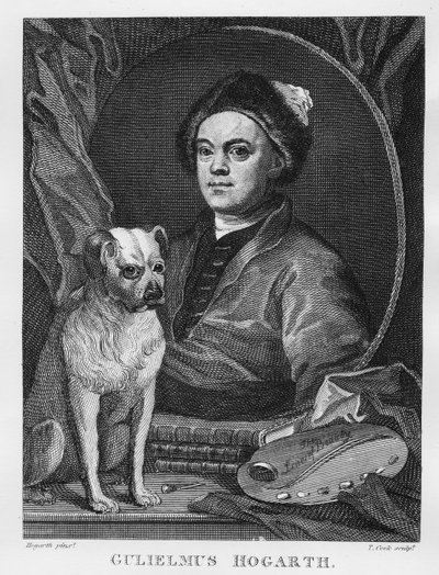 Zelfportret, gegraveerd door T. Cook, 1809 door William Hogarth