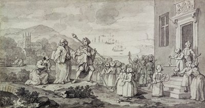 Studie voor de vondelingen door William Hogarth