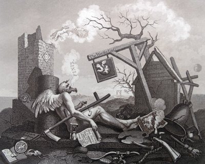 Staartstuk, of De Bathos door William Hogarth