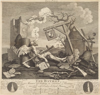Sluitstuk, of De Bathos door William Hogarth