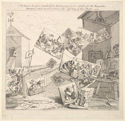 De Slag om de Beelden door William Hogarth