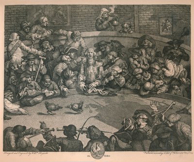 De hanenren door William Hogarth