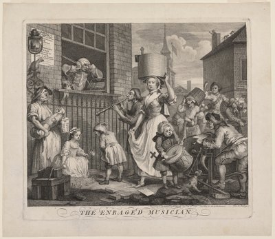 De woedende musicus door William Hogarth