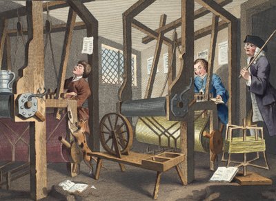 De Medewerkers aan hun Weefgetouwen, plaat I van 