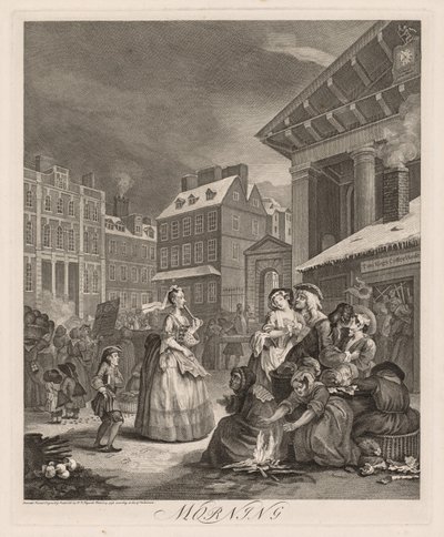 De Vier Tijdstippen van de Dag: Ochtend door William Hogarth