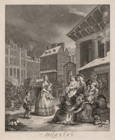 De vier tijden van de dag: Ochtend door William Hogarth