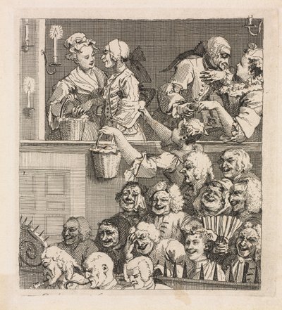 Het lachende publiek door William Hogarth