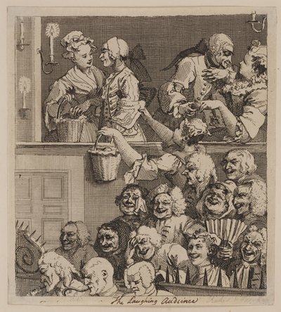 Het lachende publiek door William Hogarth