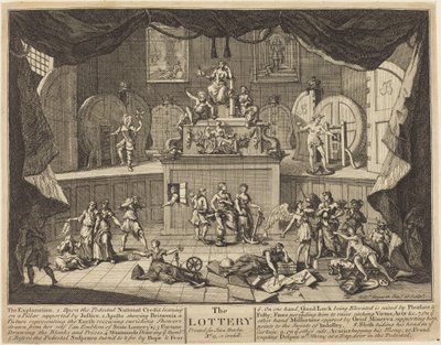 De Loterij door William Hogarth