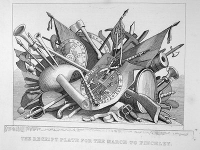 De Ontvangstplaat voor de Mars naar Finchley, 1755 door William Hogarth