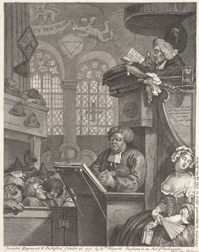 De slapende gemeente door William Hogarth