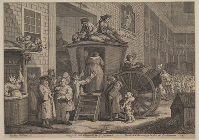 De postkoets, of De herberg op het platteland door William Hogarth