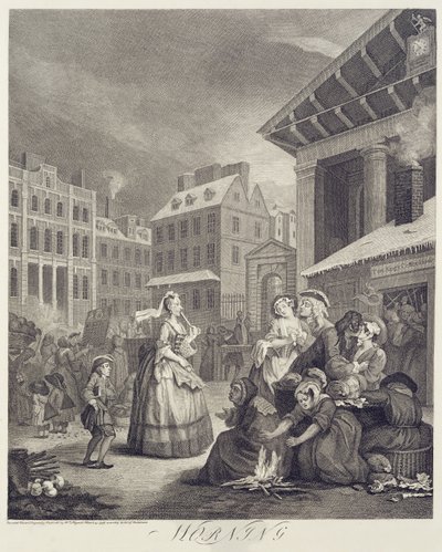 Tijden van de Dag: Ochtend door William Hogarth