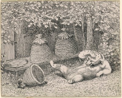 Beer Gestoken door Bijen door William Holbrook Beard