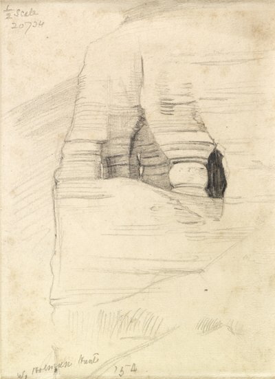 Rotsen bij Wady Zuara, de Dode Zee, 1854 door William Holman Hunt