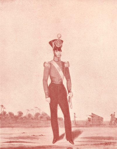 Officieren van de Madras Army Infantry on the Line, c1837-1843, 1909 door William Hunsley