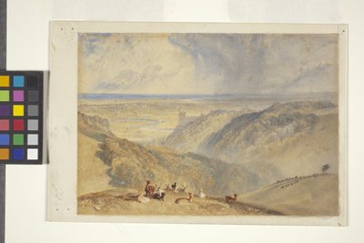Arundel aan de rivier Arun, naar JMW Turner door William II Ward