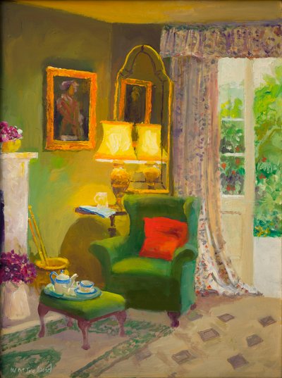 Rood kussen door William Ireland