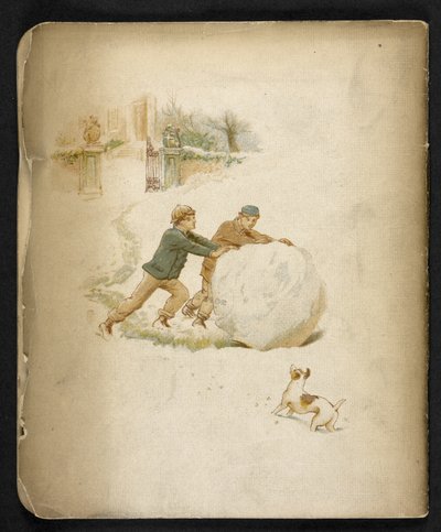 Kinderen en een sneeuwbal. Het Vakantietreintje: een lied van 