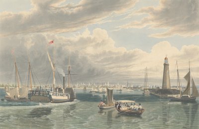 Buffalo, vanaf Lake Erie door William James Bennett