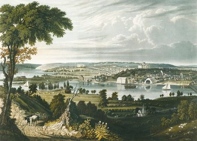 De stad Washington van voorbij de Navy Yard door William James Bennett