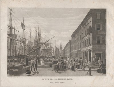 South St. vanaf Maiden Lane, 1834 door William James Bennett