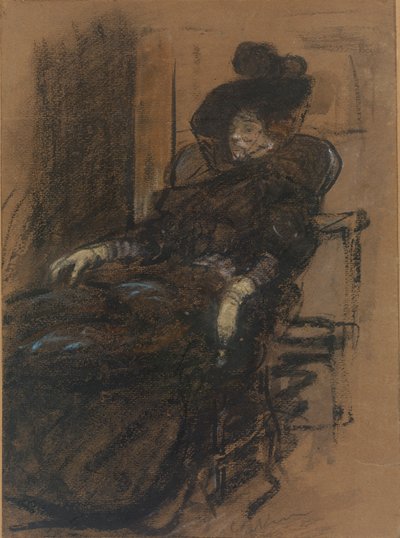 Zittende vrouw door William James Glackens
