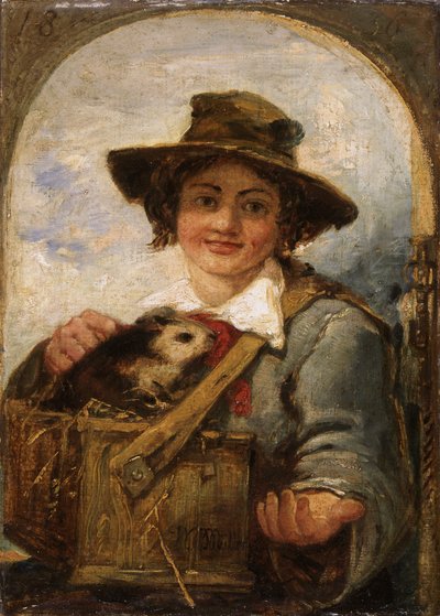 Italiaanse jongen met een cavia door William James Muller
