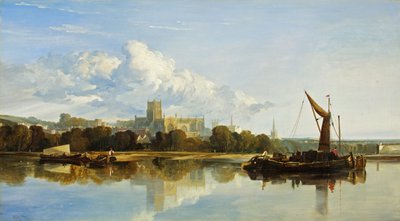Gezicht op de Kathedraal van Bristol door William James Muller