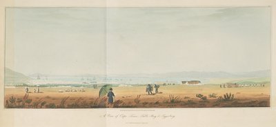 Een uitzicht op Kaapstad, Tafelbaai en Tygerberg, uit Travels in the Interior of Southern Africa, vol. 1 door William John (after) Burchell