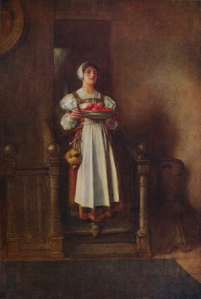 Een dienstmeisje van het hostel, ca. 1800 door William John Wainwright