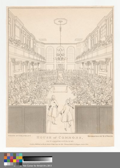 House of Commons, zoals het verscheen in 1741-2 door William Johnstone White
