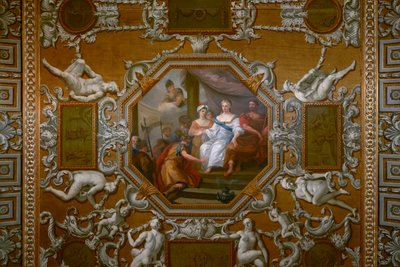 Het plafond van de Koningsgalerij door William Kent