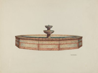 Mission fontein, 1941 door William Kieckhofel
