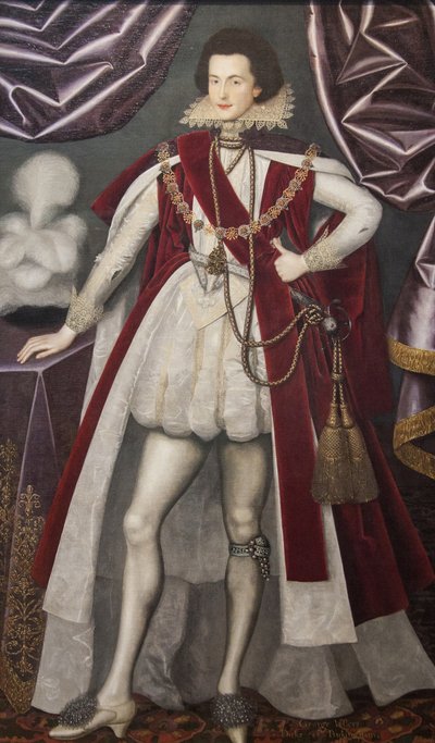 George Villiers, 1e Hertog van Buckingham 1592-1628, ca. 1616 door William Larkin