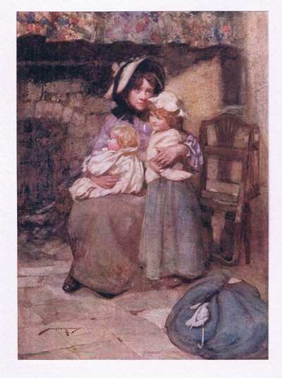 En kuste haar onbezonnen kinderen met vele tranen, en omhelsde hen dicht, in verdriet dubbel dierbaar door William Lee Hankey