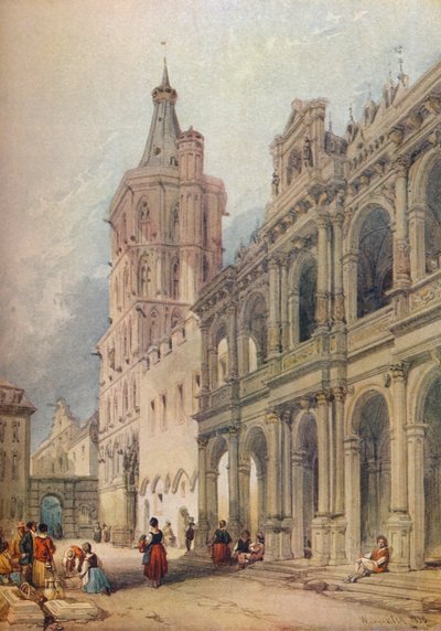 Stadhuis, Keulen, ca. 1841 door William Leighton Leitch