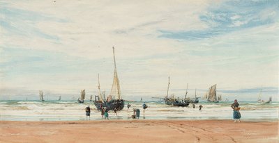 Plan van de scheepswerf van Portsmouth (Engeland) in 1850 door William Lionel Wyllie
