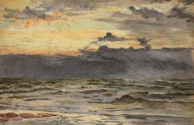 Studie voor Het strand na een storm door William Lionel Wyllie